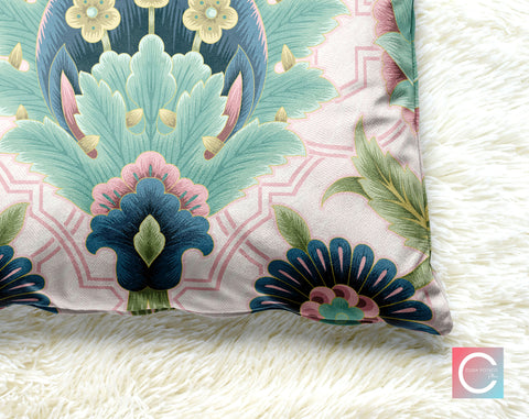 Muhtesem Imperial Bloom Blush Pink Decorative Pillow Throw Cover