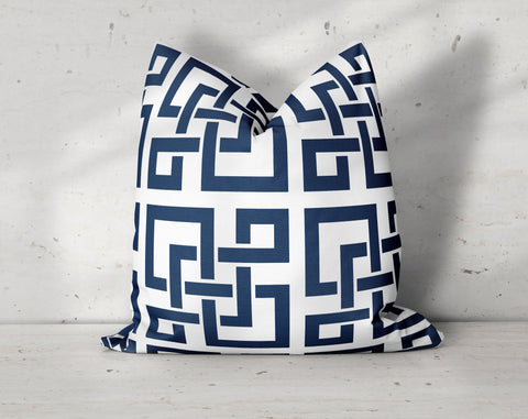 Dynasty Walls Royal Blue Decorative Pillow Throw Cover - Cush Potato Pillows