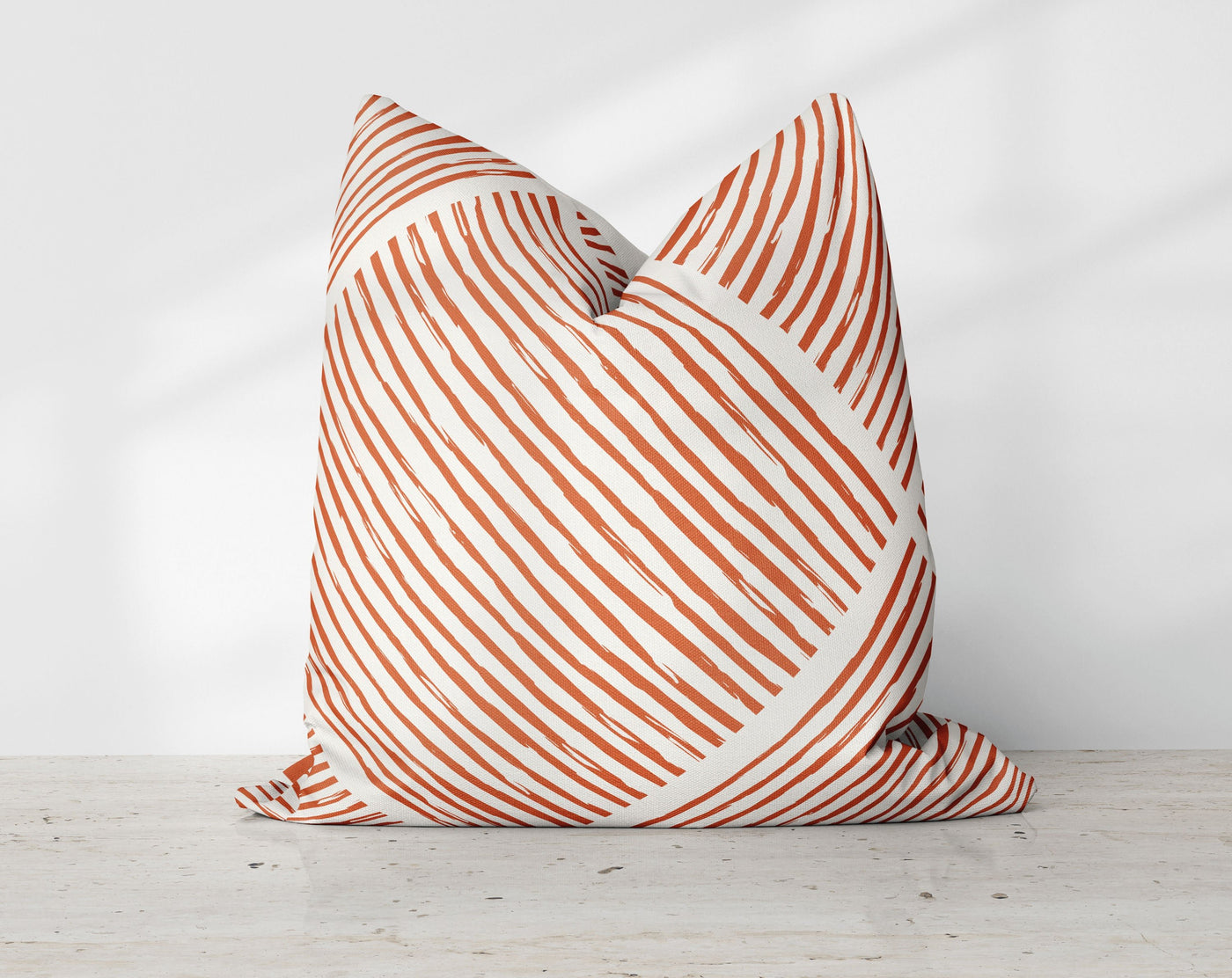 Hatchy Cross Autumn Orange Decorative Pillow Throw Cover - Cush Potato Pillows