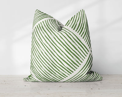 Hatchy Cross Cilantro Green Decorative Pillow Throw Cover - Cush Potato Pillows