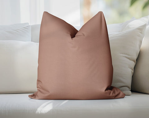 Solid Color Mocha Mousse (17 - 1230) Decorative Pillow Throw Cover - Cush Potato Pillows