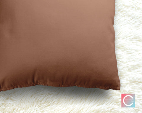 Solid Color Mocha Mousse (17 - 1230) Decorative Pillow Throw Cover - Cush Potato Pillows