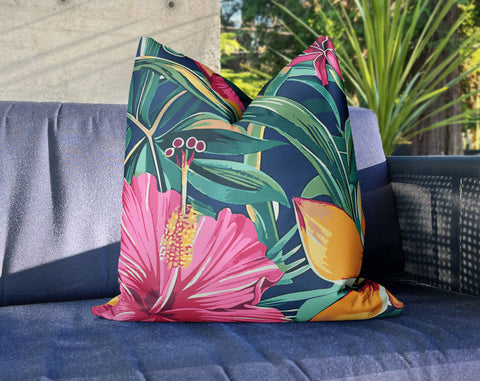 Tropical Lush Lagoon Decorative Pillow Throw Cover - Cush Potato Pillows