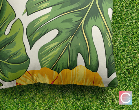 Tropical Lush Oasis Decorative Pillow Throw Cover - Cush Potato Pillows