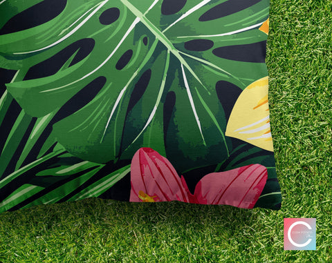 Tropical Lush Twilight Palms Decorative Pillow Throw Cover - Cush Potato Pillows