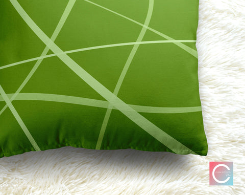 Twilight Secord Streams Cilantro Green Pillow Throw Cover - Cush Potato Pillows