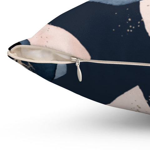 Abstract Birds and Branches Blue Throw Pillow with Insert - Cush Potato Pillows