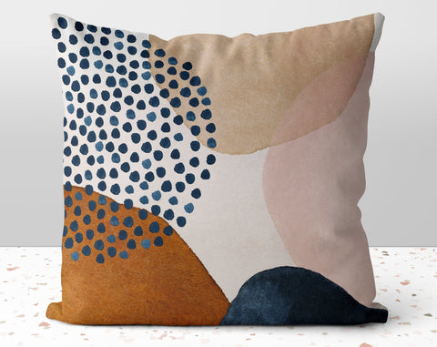 Abstract Dots Shapes Glam Pillow Throw Cover with Insert - Cush Potato Pillows