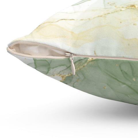 Abstract Fog Jade Green Pillow Throw Cover with Insert - Cush Potato Pillows