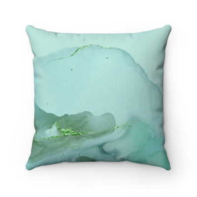 Abstract Ocean Waves Mint Green Pillow Throw Cover with Insert - Cush Potato Pillows
