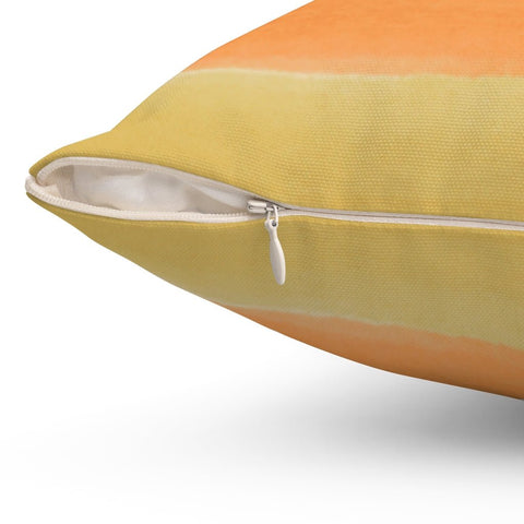Abstract Orange Sunrise Horizon Stripes Pillow Throw Cover with Insert - Cush Potato Pillows