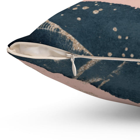 Abstract Pink Silhouette Landscape Pillow Throw Cover with Insert - Cush Potato Pillows
