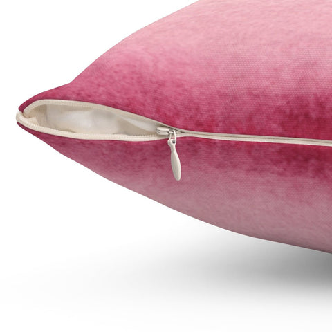 Abstract Pink Strawberry Sunset Horizon Stripes Pillow Throw Cover with Insert - Cush Potato Pillows