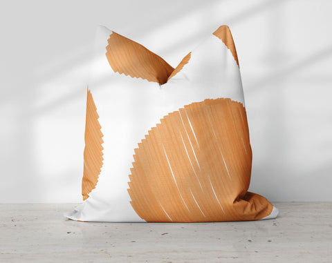 Autumn Orange Big Particle Dots Watercolor Pillow Throw - Cush Potato Pillows