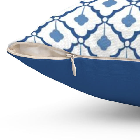 Blue Asian Pendants Pillow Throw Cover with Insert - Cush Potato Pillows