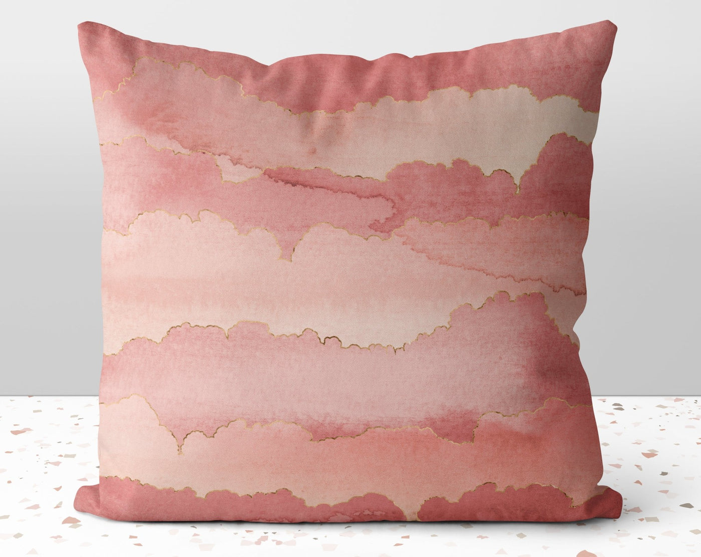Chic + Glam Clouds Pink Red Pillow Throw Cover