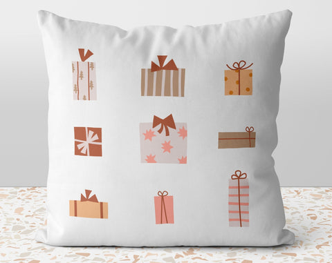 Christmas Boho Presents Pillow Throw Cover