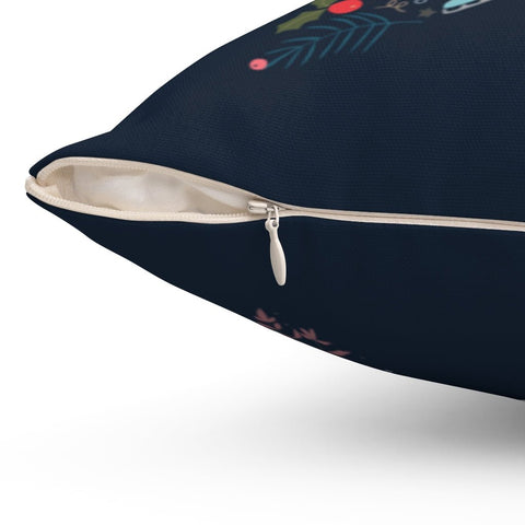 Christmas Festive Star Blue Pillow Throw Cover with Insert - Cush Potato Pillows