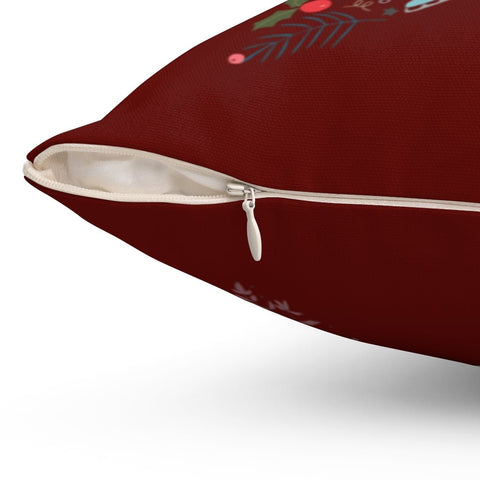 Christmas Festive Star Red Pillow Throw Cover
