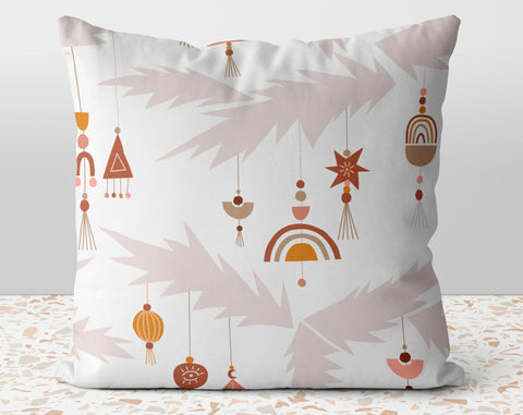 Christmas Ornaments Happy Holidays Pillow Throw Cover