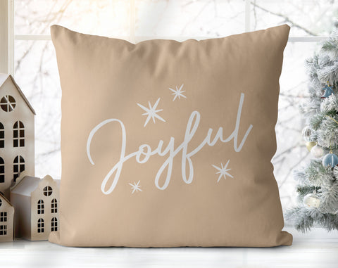 Classical Ornaments Christmas Blue and Beige Pillow Throw - Cush Potato Pillows