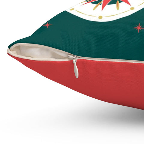 Classical Ornaments Christmas Green and Red Pillow Throw - Cush Potato Pillows