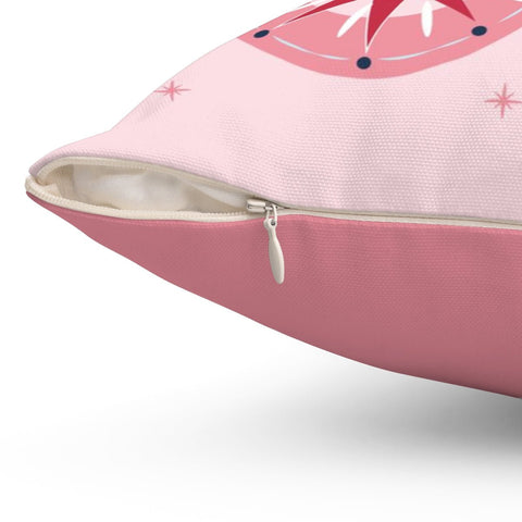 Classical Ornaments Christmas Pink Pillow Throw - Cush Potato Pillows