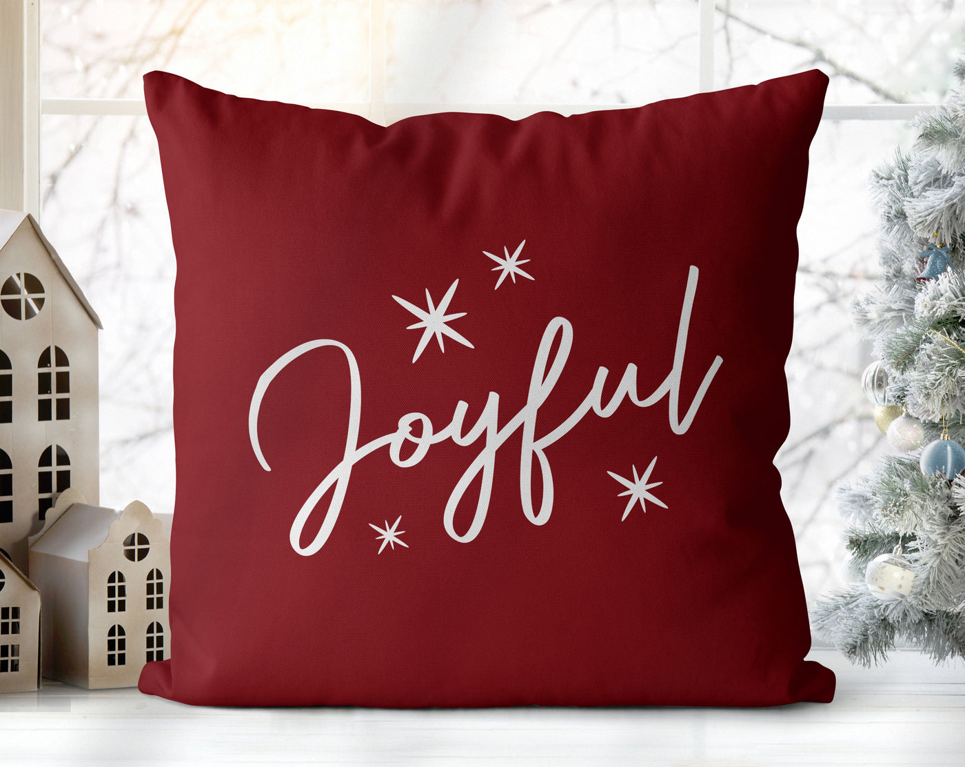 Classical Ornaments Christmas Red Pillow Throw - Cush Potato Pillows