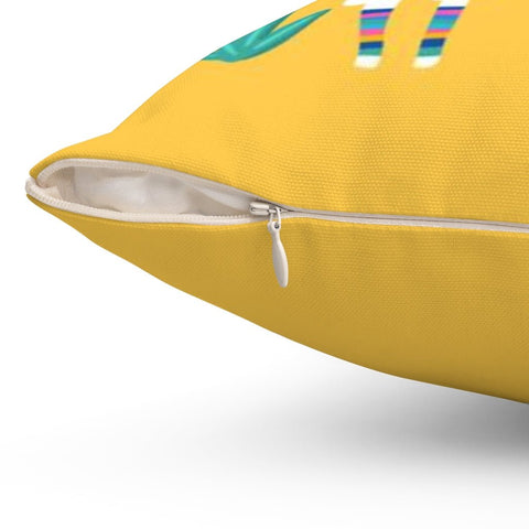 Cool Summer Llama Yellow Pillow Throw Cover