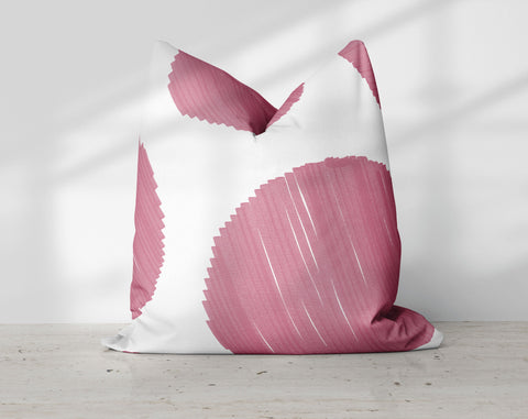 Crimson Red Big Particle Dots Watercolor Pillow Throw - Cush Potato Pillows