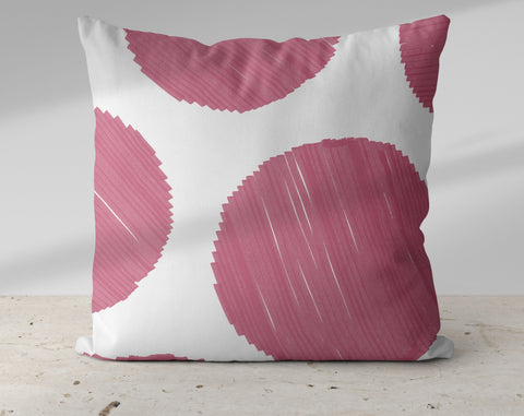 Crimson Red Big Particle Dots Watercolor Pillow Throw - Cush Potato Pillows