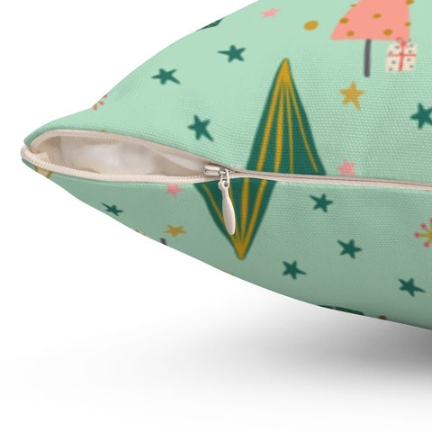 Cute Christmas Trees Pillow Throw Cover with Insert - Cush Potato Pillows