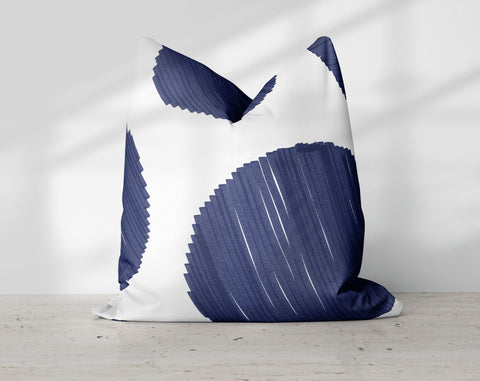 Dark Blue Big Particle Dots Watercolor Pillow Throw - Cush Potato Pillows