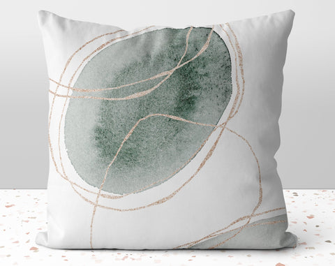 Elegant Chic Circle Pod Green Pillow Throw Cover