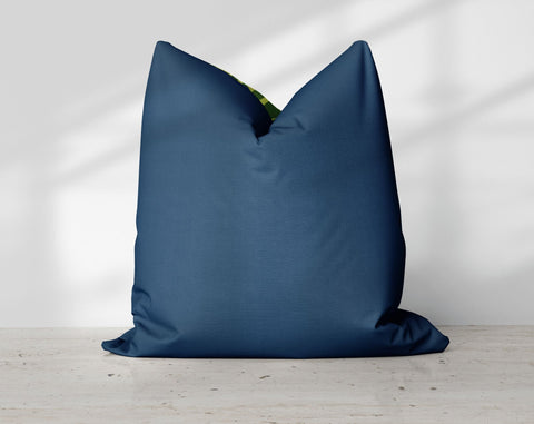 Exclusive Floral Blue Thibaut Inspired Pillow Throw Cover with Insert - Cush Potato Pillows