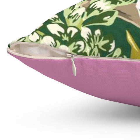 Exclusive Floral Green and Pink Thibaut Inspired Pillow Throw Cover