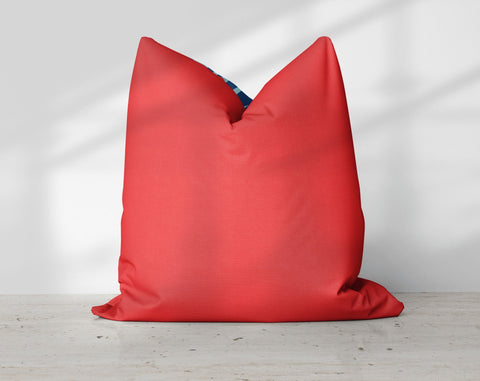 Exclusive Floral Red Thibaut Inspired Pillow Throw Cover with Insert - Cush Potato Pillows