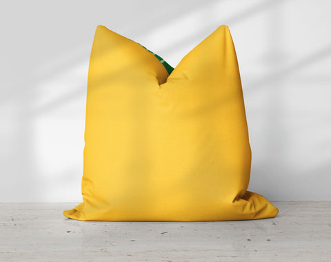 Exclusive Floral Yellow Thibaut Inspired Pillow Throw Cover with Insert - Cush Potato Pillows