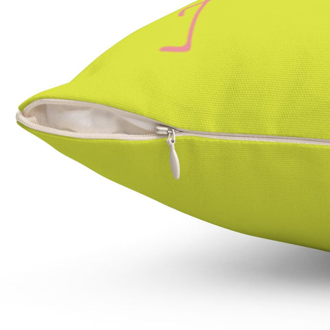 Flamboyance of Flamingos Summer Fun Lemon Lime Pillow Throw Cover with Insert - Cush Potato Pillows
