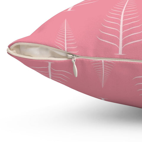 Gentle Winter Christmas Trees Carnation Pink Pillow Throw - Cush Potato Pillows