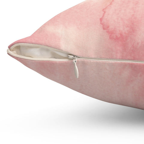 Glam Pink Strokes Square Pillow with Cover Throw with Insert - Cush Potato Pillows