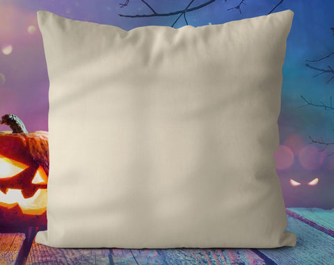 Halloween Cat Mummy Devil Costume Trick or Treat Orange Square Pillow with Cover Throw with Insert - Cush Potato Pillows