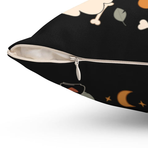 Halloween Ghosts Pumpkin Boo Dark Pillow Throw Cover with Insert - Cush Potato Pillows