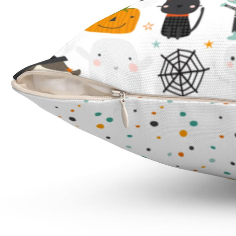 Halloween Witch and Frankenstein Pillow Throw Cover with Insert - Cush Potato Pillows