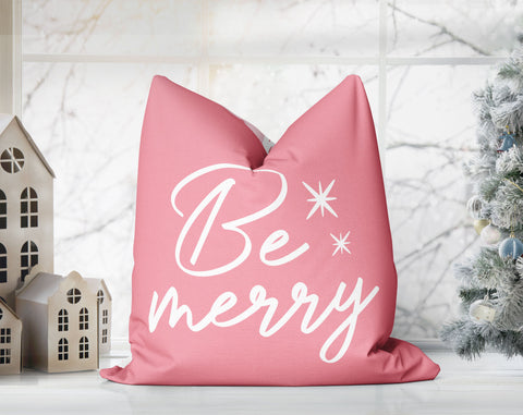 Marvelous Christmas Trees Pastel Pink Pillow Throw - Cush Potato Pillows