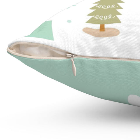 Mischievous Christmas Elves Green and White Pillow Throw - Cush Potato Pillows