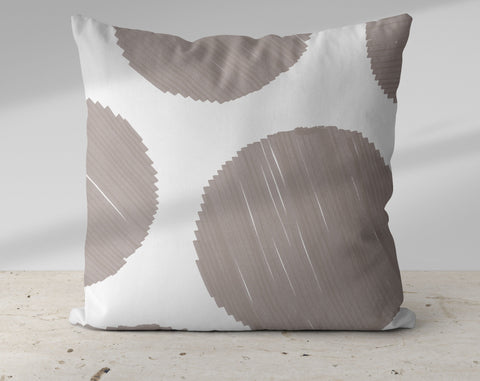 Mole Taupe Big Particle Dots Watercolor Pillow Throw - Cush Potato Pillows