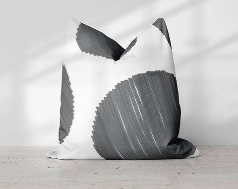 Monochrome Black Big Particle Dots Watercolor Pillow Throw - Cush Potato Pillows