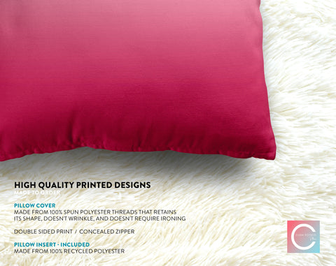 Ombre 90s Candy Pink Pillow Throw - Cush Potato Pillows