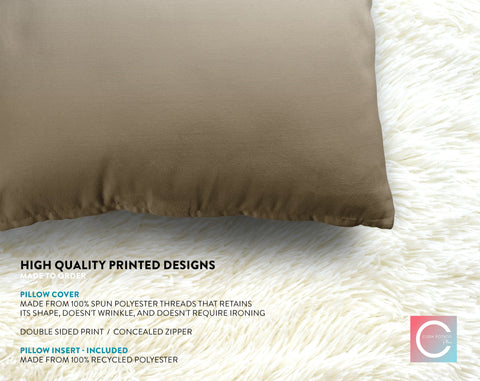 Ombre Dark Desert Beige Pillow Throw - Cush Potato Pillows